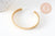 Bracelet réglable jonc lisse acier 304 inoxydable doré 50x63mm, x1 (G4912)