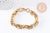 Bracelet très grosse maille acier 304 inoxydable doré IP 14k 20.5cm, x1 (G4197)