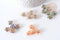 Breloque Etoile verre laiton doré couleur mixte 15~16mm, x1 (G8029)