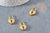 Breloque cadenas coeur acier 304 inoxydable doré 18k 19.5mm,cœur création bijoux,pendentif amour,Pendentif acier inoxydable, x1 G2874