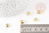 Breloque coeur laiton brut 6mm , pendentif laiton pour création bijoux DIY x50 (7.6gr) G0962