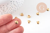 Breloque coquillage laiton brut 10mm, pendentif pendentif bijou laiton brut sans nickel x50 (4.5gr) G0373