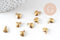 Breloque coquillage laiton, fournitures pour bijoux, breloques laiton brut ,pendentif bijoux,sans nickel, x 10, 8mm,G2559