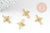 Breloque croix laiton ajourée laiton brut 22.5mm, x5 (G0363)