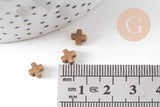 Breloque croix laiton,breloques laiton brut,croix bijoux,sans nickel, 6mmx10 (G0040)