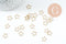 Breloque étoile laiton brut 10mm, creation bijoux pendentif geometrique, x20 (G2977)