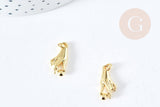 Breloque main zamac doré 18k 18.5mm,sans nickel, pendentif chance, x1 (G8789)
