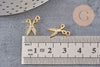 Breloque pendentif ciseaux laiton doré 18k 15.5mm, x1 (G4461)