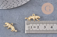 Breloque tigre zamac doré 18k 16mm x2 (G5661)