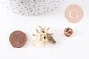 Broche abeille zamac doré 27mm, x1 (G10137)