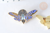 Broche insecte zamac doré 15x30mm, x1 (G7845)