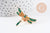Broche pin's Libellule insecte ailé doré émaillé 40x32mm, x1 (G5551)