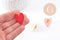 Broche pins coeur zamac doré émaillé 29mm, x1 (G10139)