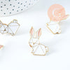 Broche pins lapin origami doré émail 31.5x23mm,broche dorée, décoration veste,x1 (G6375)