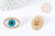 Broche pin's oeil protecteur doré émail 24mm, x1 (G8510)