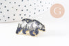 Broche pins ours motif montagne dorée émail noir 28.5mm,x1 (G5538)