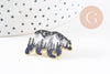 Broche pins ours motif montagne dorée émail noir 28.5mm,x1 (G5538)