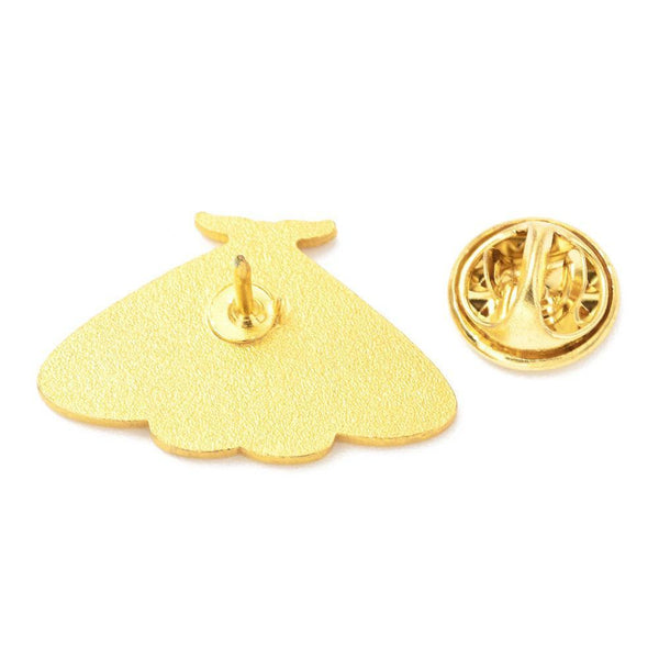 Broche pins papillon mystique doré émail bleu 27.5x18mm,broche dorée, décoration veste, x1 (G5547)