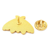 Broche pins papillon oeil protecteur doré émaillé 27mm, x1 (G5548)