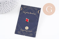 Broche pins symbole carte à jouer coeur carreau trèfle pique zamac doré émail 12-13mm x1 (G10162)