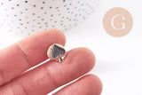 Broche pins symbole carte à jouer coeur carreau trèfle pique zamac doré émail 12-13mm x1 (G10162)
