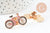 Broche pins vélo bicyclette émaillé rose 31.5mm, x1 (G9537)