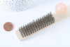 Brosse métallique nettoyage bijoux en bois et acier inoxydable 20 mm, x1 (G7065)