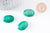 Cabochon agate naturelle vert émeraude 25x18mm, x1 (G10212)