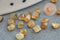 Cabochon carré labradorite naturelle facetté 2.5mm, x1 (G8647)
