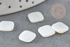 Cabochon carré nacre blanche naturelle 8.5mm, x2 (G5146)