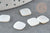 Cabochon carré nacre blanche naturelle 8.5mm, x2 (G5146)