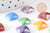 Cabochon carré verre irisé 10mm, x10 (G0129)