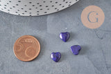 Cabochon coeur lapis lazuli naturel 8x8mm,x1 (G11273)