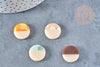 Cabochon disque acrylique bicolore 19mm, x1 (G8679)