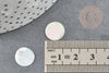 Cabochon disque nacre blanche naturelle 12mm, x1 G8540