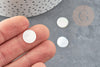 Cabochon disque nacre blanche naturelle 12mm, x1 G8540