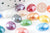 Cabochon dôme ovale verre irisé 10mmx8mm, x20 (G0118)
