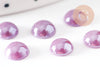 Cabochon dôme rond verre irisé 9mm, x20 (3 GR) (G1550)