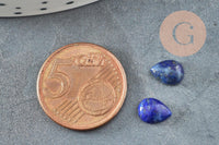 Cabochon goutte Lapis Lazuli naturel 8x6mm, x1 (G2274)