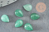 Cabochon goutte aventurine verte naturelle 8x6mm, x1 (G2273)