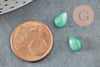 Cabochon goutte aventurine verte naturelle 8x6mm, x1 (G2273)