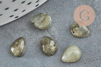 Cabochon goutte labradorite naturelle 6x8mm, x1 (G2270)
