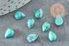Cabochon goutte turquoise synthétique 8x6mm, x1 (G7653)
