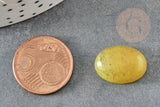 Cabochon jade vert olive naturel 13x18mm, x1 G5045