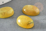 Cabochon jade vert olive naturel 13x18mm, x1 G5045