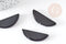 Cabochon lune agate noire naturelle 30mm, x1 (G1767)