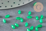 Cabochon marquise navette jade naturel vert 6x3mm, x1 (G11242)