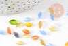 Cabochon marquise verre oeil de chat multicolore 8x4mm, x20 (G1997)