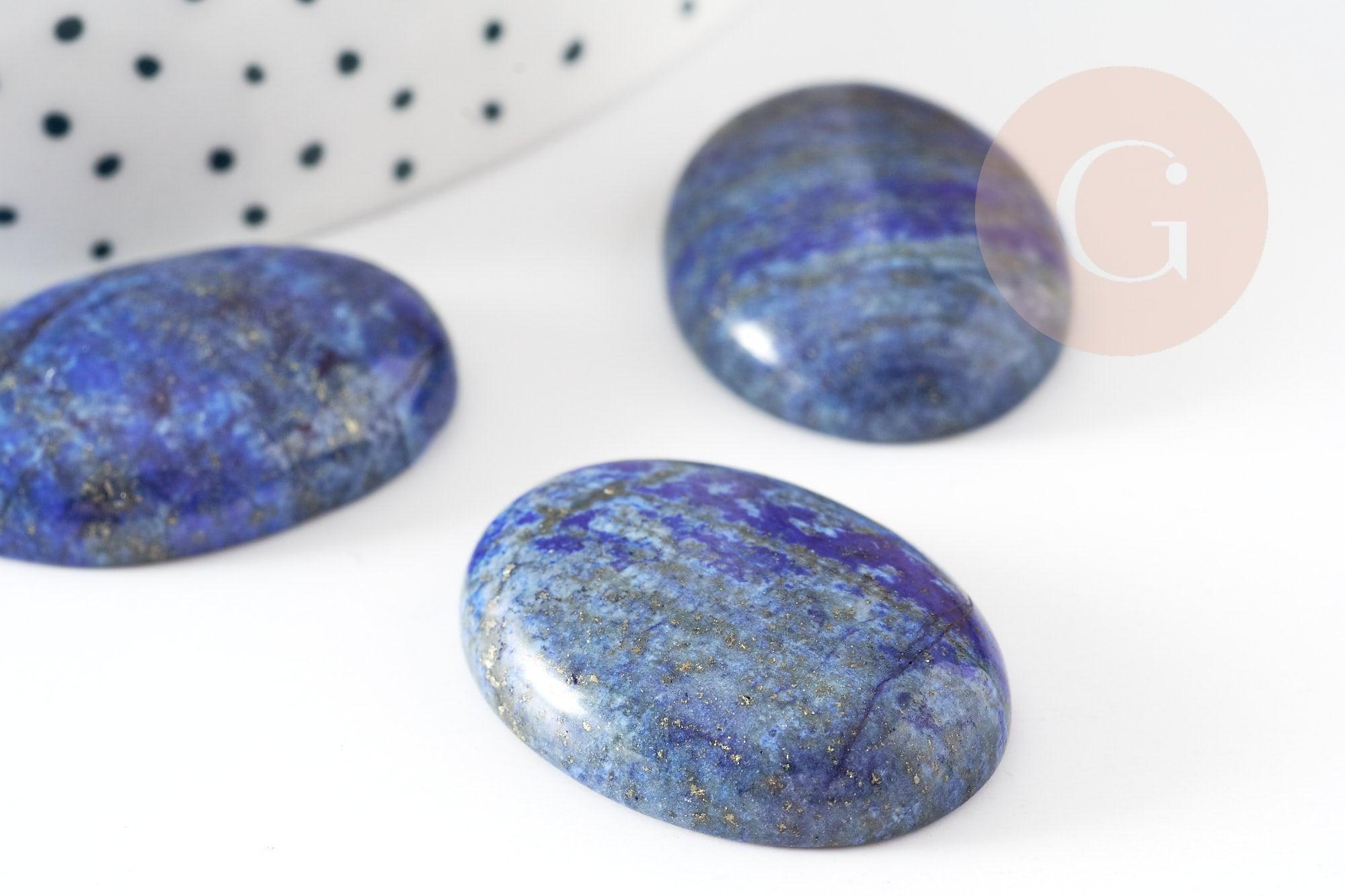 Cabochon ovale Lapis Lazulis naturel 22x30mm, x1 (G2594)