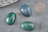 Cabochon ovale agate mousse naturelle 10x14mm, x1 (G2242)